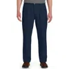 Harbor Bay Waist-relaxer Pleated Twill Pants In New Navy