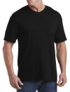 Harbor Bay Moisture-wicking Jersey V-neck T-shirt In Caviar