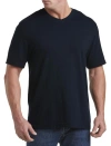 Harbor Bay Moisture-wicking Jersey V-neck T-shirt In Navy