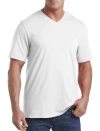 Harbor Bay Moisture-wicking Jersey V-neck T-shirt In White