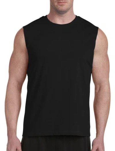 Harbor Bay Moisture-wicking Muscle T-shirt In Black