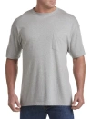 Harbor Bay Moisture-wicking Pocket T-shirt In Grey Heather