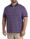 HARBOR BAY HARBOR BAY BY DXL MULTI-STRIPED POLO SHIRT