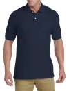 Harbor Bay By Dxl Big & Tall Pocket Piqué Polo Shirt In Navy