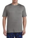 Harbor Bay Tech Stretch Crewneck T-shirt In Grey Pinstripe