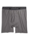 Harbor Bay Tech Stretch Solid Boxer Briefs In Grey Pinstripe