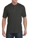 Harbor Bay Wicking Jersey Henley Shirt In Granite Hthr