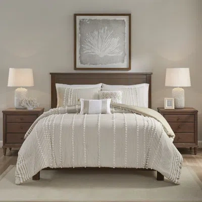 Harbor House Anslee 100% Cotton Yarn Duvet Cover Set In Beige