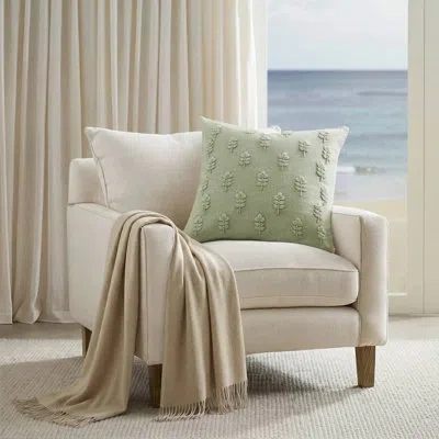 Harbor House Ave Botanical Sage 100% Cotton 1-piece 20x20'' Pillow Cover In Neutral