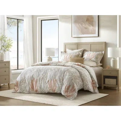 Harbor House Botanical 100% Cotton Sateen Duvet Cover Set In Blush,gray