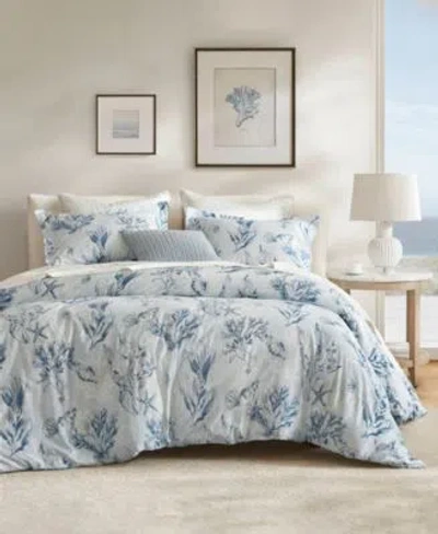 Harbor House Botanical Floral 3 Pc. Duvet Cover Set In Navy,blue