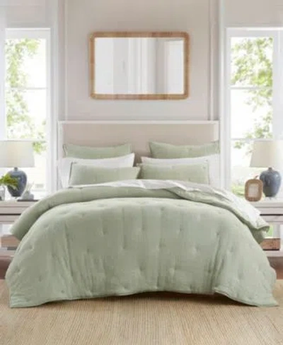 Harbor House Breeze Cotton Embroidered Quilt Sets In Blue