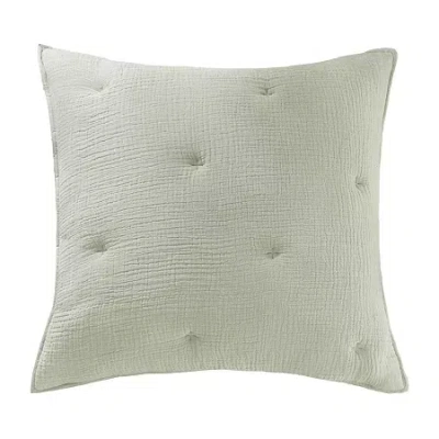 Harbor House Breeze Cotton Gauze Embroidered Euro Sham In Green