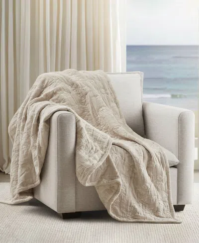 Harbor House Catalina Botanical Cotton Jacquard Throw, 50" X 70" In Linen