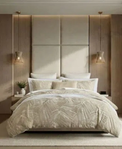 Harbor House Coastal Leaves Cotton Duvet Cover Sets In Linen