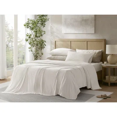 Harbor House Cool Touch Stretch Jersey Knit Sheet Set In White