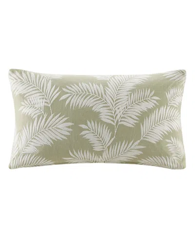 Harbor House Ella Botanical Cotton Decorative Pillow Cover, 14" X 24" In Sage