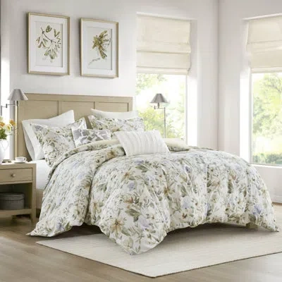 Harbor House Herbal 5 Piece Cotton Sateen Print Duvet Set In Multi