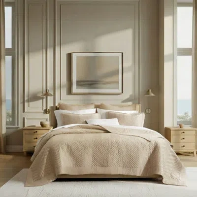 Harbor House Liam Hotel 3 Piece Cotton Quilt Set In Linen