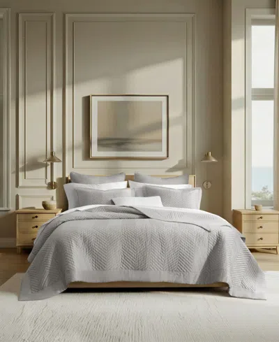 Harbor House Liam Hotel Cotton Sateen 3-piece Quilt Set, Full/queen In Light Gray