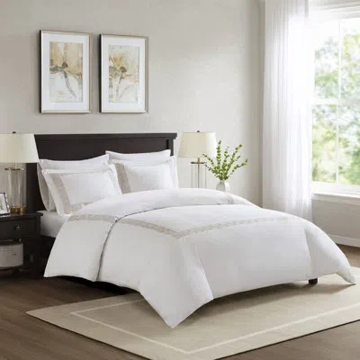 Harbor House Nile 3 Piece Cotton Sateen With Embroidery Duvet Set In Multi