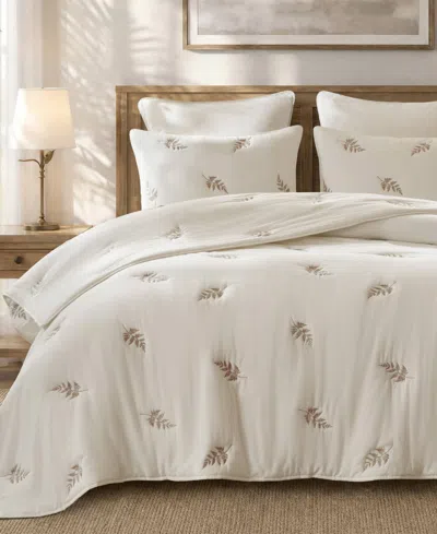 Harbor House Willow Embroidered Botanical Lightweight 3-piece Quilt Set, King/california King In Neutral