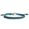 Harbour Uk Bracelets Beaded Bracelet For Men - Rope & Bronze - Urban Aquagreen In Green