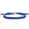 Harbour Uk Bracelets Beaded Bracelet For Men - Rope & Bronze - Urban Blue In Blue