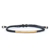 Harbour Uk Bracelets Black Bridge Gold Rope Bracelet For Women - Adjustable Durable & Vegan In Black
