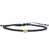 Harbour Uk Bracelets Black Minimalist Cord And Brass Bracelet For Men - Soul Brass In Black