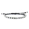 Harbour Uk Bracelets Black Minimalist Womens Silver Bead Rope Friendship Bracelet - Lightweight And Elegant In Black
