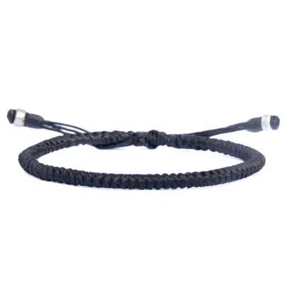 Harbour Uk Bracelets Black Waxed String Bracelet For Men - Sportsman