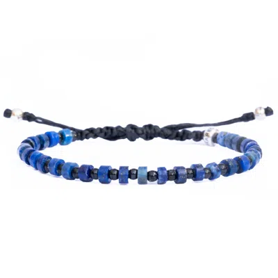 Harbour Uk Bracelets Blue Lapis Lazuli Stone Women's Bracelet - Orion In Brown