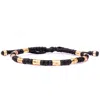 Harbour Uk Bracelets Bold And Durable Vik Gold Men's Rope Bracelet - Black In Black
