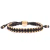 Harbour Uk Bracelets Brass & Black Rope Bracelet For Women. Harrogate Connection In Black