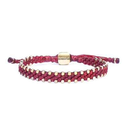 Harbour Uk Bracelets Brass & Red Rope Bracelet For Women. Harrogate Connection