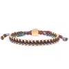 Harbour Uk Bracelets Brass & Wine Aquagreen Rope Bracelet For Women. Harrogate Connection In Red