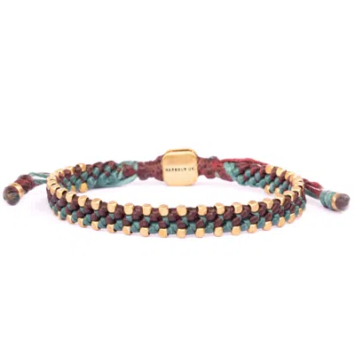 Harbour Uk Bracelets Brass & Wine Aquagreen Rope Bracelet For Women. Harrogate Connection In Red