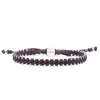Harbour Uk Bracelets Brown Rope & Silver Bracelet For Men London Connection - Brown In Brown
