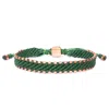 Harbour Uk Bracelets Copper & Vegan Green Rope Mens Bracelet - Hampton Connection In Green