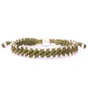 Harbour Uk Bracelets Eco-friendly Men's Chunky Silver And Apple Green Waterproof Rope Bracelet - Green In Green