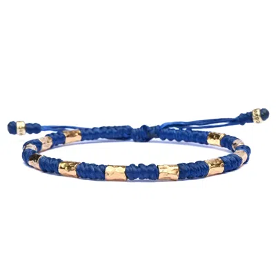 Harbour Uk Bracelets Gold Bracelet For Men - Handmade Blue Rope & Chunky Viking Pieces