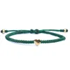 Harbour Uk Bracelets Gold Heart Bracelet For Women – Green Waterproof String - Valentino