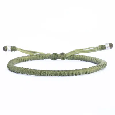Harbour Uk Bracelets Green Waxed String Bracelet For Men - Sportsman