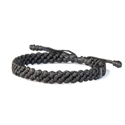 Harbour Uk Bracelets Men's Chunky Black Rope Bracelet – Handmade Bold Design - Hylander