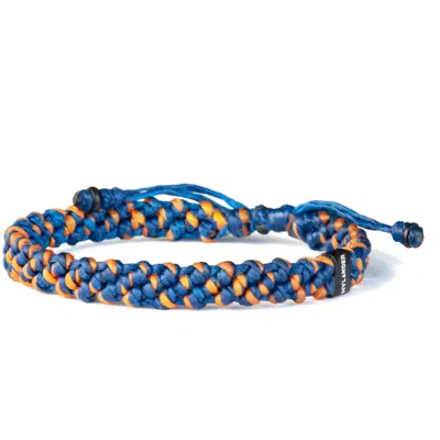 Harbour Uk Bracelets Men's Chunky Nautical Rope Bracelet – Blue & Orange Handmade - Hylander In Multi