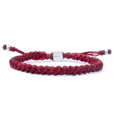 Harbour Uk Bracelets Men's Chunky Red Rope Men's Silver Bracelet – Handmade & Waterproof - Dartmoor In Brown