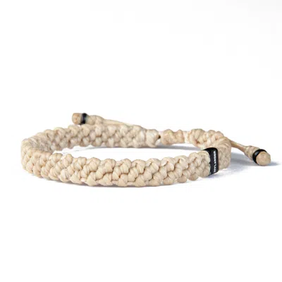 Harbour Uk Bracelets Men's Neutrals Chunky Ecru Rope Bracelet – Handmade Neutral Design - Hylander In Sand