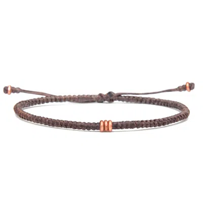 Harbour Uk Bracelets Men's Pure Copper Rounded Men's Brown Bracelet - Brown