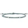 Harbour Uk Bracelets Minimalist Mens Grey Rope Bracelet With Sterling Silver - Equilibrium In Gray
